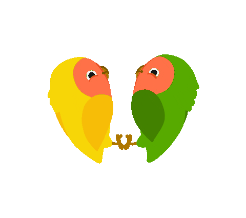 Love Bird Hug Sticker