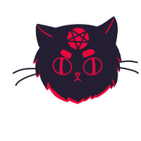 Cat Sticker by Electrokits