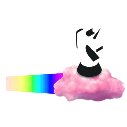agenturgaertner dance party rainbow unicorn Sticker