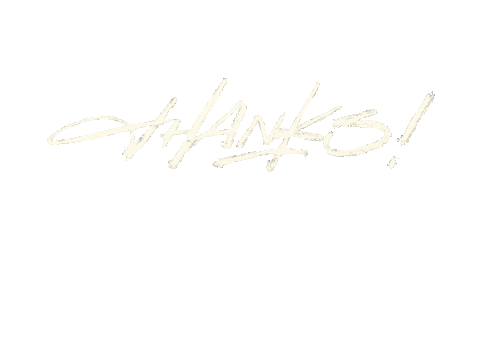 Thanks Calligraphy Sticker