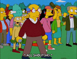 Shouting Season 10 GIF by The Simpsons