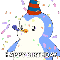 Happy Birthday Party Sticker by Pudgy Penguins