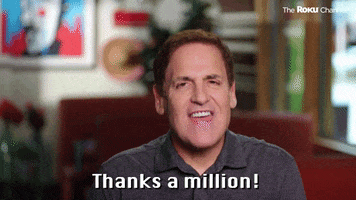 Thanks A Million GIF by The Roku Channel