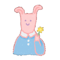 Monya2410 smile sleepy rabbit 토끼 Sticker