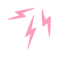 Lightning Bolt Pink Sticker by Katie Thierjung / The Uncommon Place
