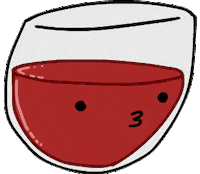 red wine kiss Sticker by Java Doodles