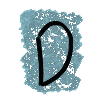 Lettering D Sticker