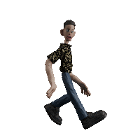 3D Walking Sticker