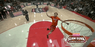 college basketball dunkin donuts dunk contest GIF by Dunkin’ Donuts