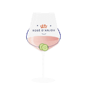 Pink Wine Sticker by fandechenin
