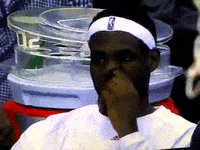 nba break lebron james habit booger GIF