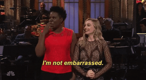 Im Not Embarrassed Margot Robbie GIF by Saturday Night Live
