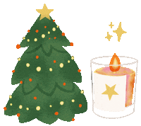 Christmas Tree Candle Sticker