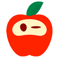 Wink Apple Sticker by elbe-obst
