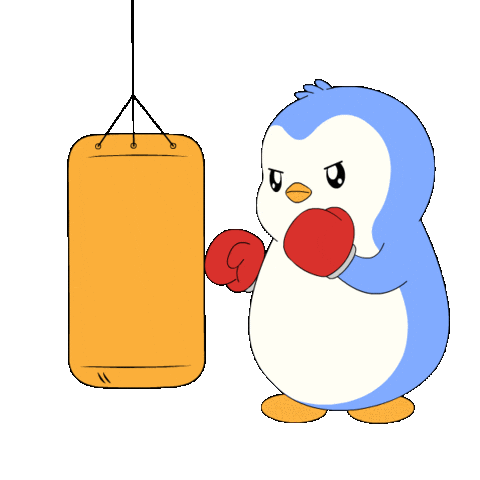 Fight Fighting Sticker by Pudgy Penguins