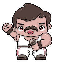 Freddie Mercury Queen Sticker by Garbi KW