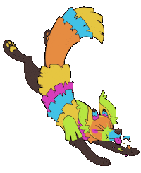 Rainbott animation dog cartoon rainbow Sticker