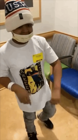 Hospital Cheers Boy to Celebrate Beating Cancer