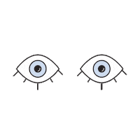 Eyes Watching Sticker by Carolyn Figel