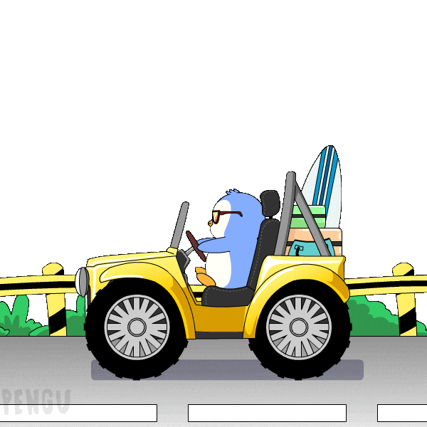Driving North Dakota Sticker by Pudgy Penguins
