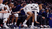 Happy College Basketball GIF by Xavier Men's Basketball