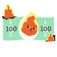 Flaming On Fire Sticker by Holler Studios