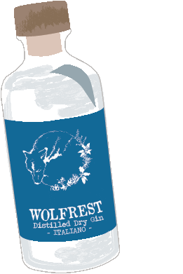 Wolf Bottle Sticker by Wolfrest Gin