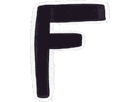 F Alphabet Sticker