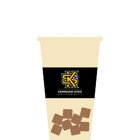 Iced Coffee Sticker by Kennesaw State University