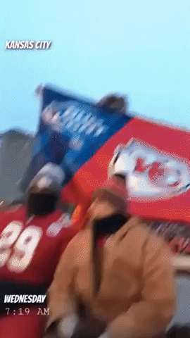 Chiefs Fans Gathered for Victory Parade Chant 'Where's Our Beer?' at 7 AM