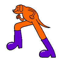 Happy Dog Sticker by Juan Billy