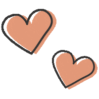 In Love Orange Hearts Sticker by Comercio do Morrazo