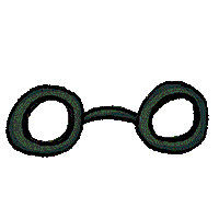 Vintage Glasses Sticker by Florens Debora