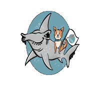 omneia hund omneia hatschi hammerhai Sticker