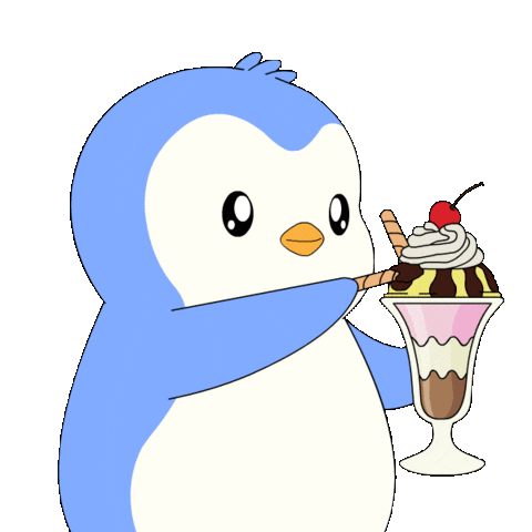 Ice Cream Eating Sticker by Pudgy Penguins