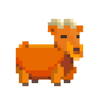 subpixel orange ready goat subpixel Sticker