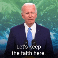 Let's keep the faith here.