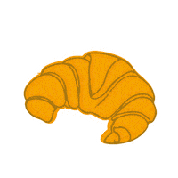 Paris Croissant Sticker by Carol Bassi