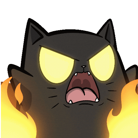 WeFlaps giphyupload cats mad rage Sticker