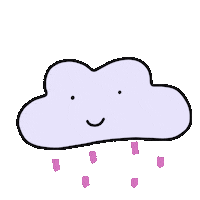 Rain Raining Sticker by katxdesign