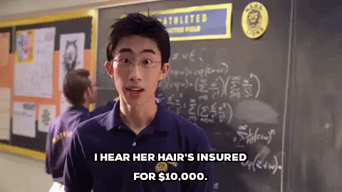 mean girls i hear her hairs insured for 10000 GIF