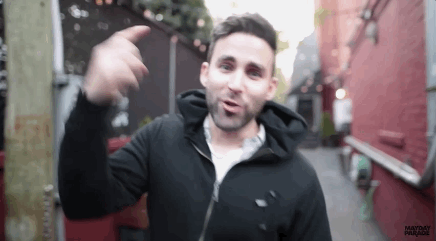 pointing excitement GIF by Mayday Parade