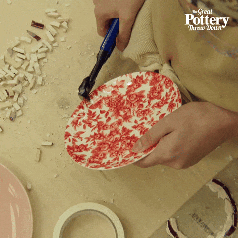 Smash China GIF by The Great Pottery Throw Down