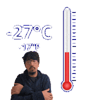 Negative Twenty Seven Degrees Sticker