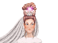 Elvira_sketch happy girl women bride Sticker