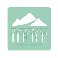 travelersresthere logo south carolina tr turquoise Sticker