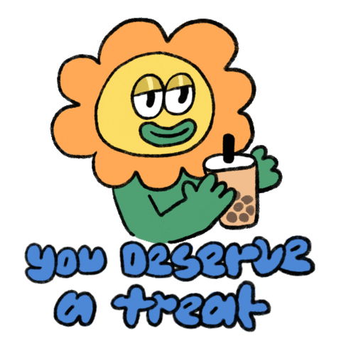 auds_ treat boba you deserve a treat Sticker
