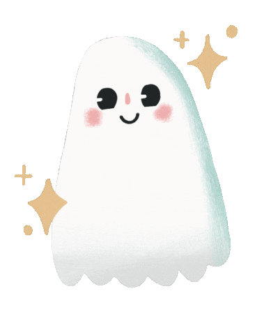 Happy Ghost Illustration Sticker by drawzdek