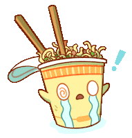 Sad Food Sticker by yudoart