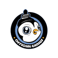 Penguin Genius Sticker by OfficialGenius